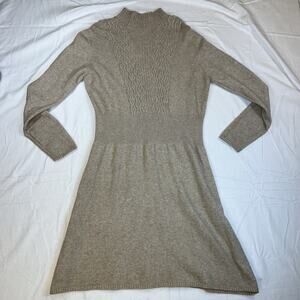Simply Couture Sweater Dress Beige X Large Mini Long Sleeve‎ Stretch